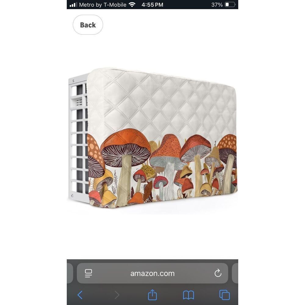 Mushroom Quilted Wall Air Conditioner Cover